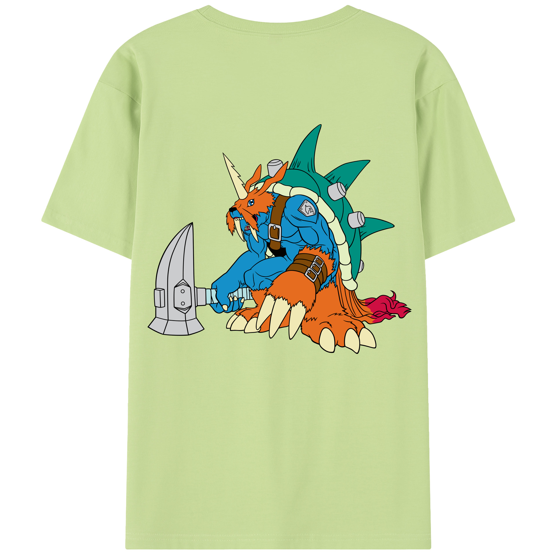 （画像用） Digimon デジタルモンスター/デジモン 綿100％半袖Tシャツ（背面プリント）